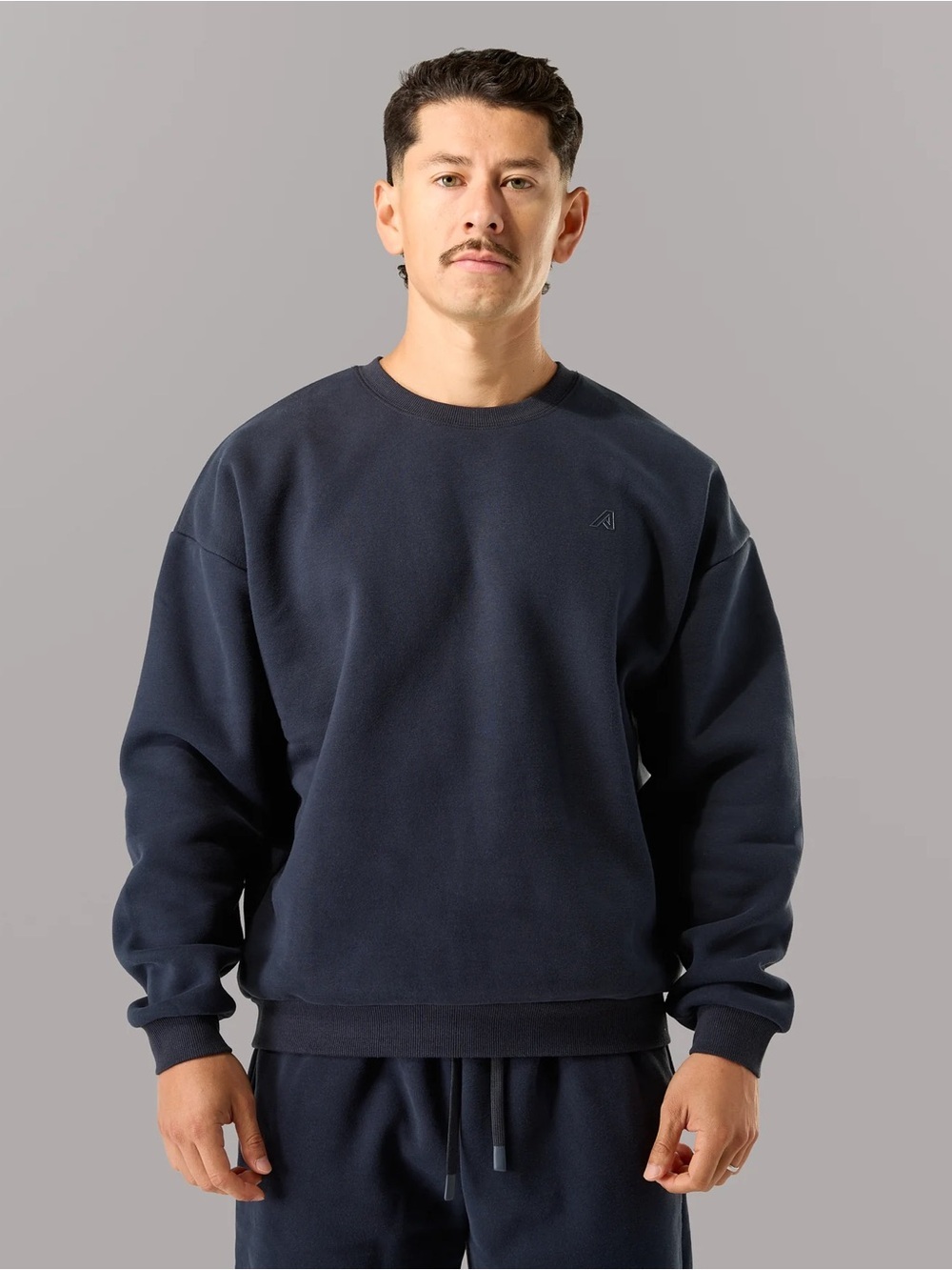 NWT Alphalete STAPLE CREWNECK Unisex Fleece Sweater Anchor- M
